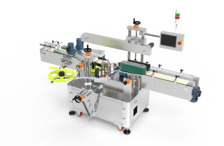 橄欖油單標(biāo)側(cè)面貼標(biāo)機