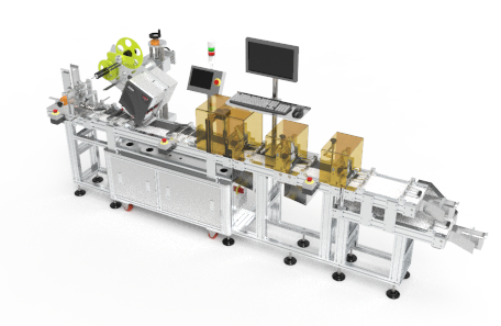 未定型盒分頁不干膠貼標機