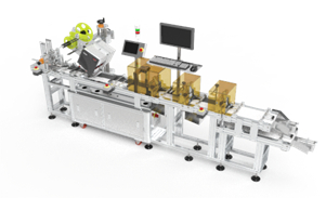 未定型盒分頁(yè)不干膠貼標(biāo)機(jī)定制